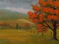 Autumn Rain - Original Landscape painting by Paul Keysar
