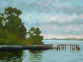 South River from Quiet Waters - Original Landscape painting by Paul Keysar