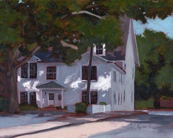 Corner of Glenwood and Robinson is a plein air oil painting by the artist Paul Keysar of Charlotte, NC