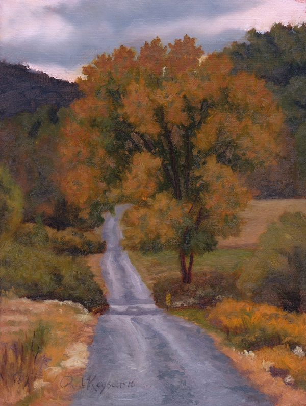 Road to the Jackson River is a plein air oil painting by the artist Paul Keysar of Charlotte, NC
