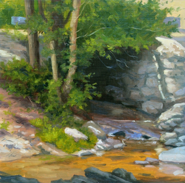 The Secret Spot is a plein air oil painting by the artist Paul Keysar of Charlotte, NC