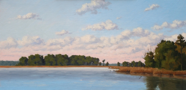 Waterfront View, Chestertown, MD, is a plein air oil painting by the artist Paul Keysar of Charlotte, NC